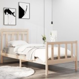 vidaXL Cadru de pat single, 90x190 cm, lemn masiv