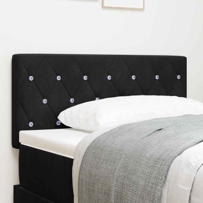 Tăblie LED cu lumini cu bandă LED Argyle Negru 100 cm Catifea foto