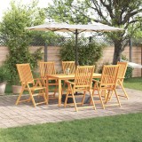 Cumpara ieftin Set de masă pentru grădină 7 pcs Maro lemn masiv de acacia