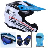 Set casca moto-atv-trotineta-enduro+Ochelari+Manusi+Cagula ,marimi disponibile M si L