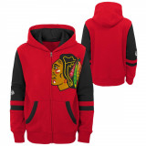 Chicago Blackhawks hanorac cu glugă pentru copii faceoff colorblocked fleece full-zip - Dětsk&eacute; L (13 - 14 let)