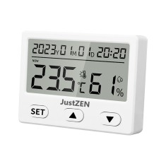 Termometru si higrometru de camera JustZen&trade; LX8103, citire 2s, calibrabil, statie meteo Interioara cu senzor pentru temperatura si umiditate