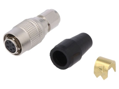 Conector Circular HR10 Push-Pull Mufă 2A Argintat Lipire foto