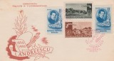 1950 Romania - FDC Centenarul nasterii lui I. Andreescu, pictor, plic de hartie alba poroasa, LP 262