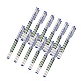 Cumpara ieftin Pachet economic 12 pixuri cu cerneala albastra, varf V-tip 0.5 mm, corp transparent, scriere precisa si confortabila, 13.2 cm