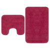 VidaXL Set covorașe baie, 2 buc., textil, fucsia