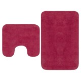 Set covorase baie, 2 buc., textil, fucsia GartenMobel Dekor, vidaXL