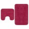 vidaXL Set covorașe baie, 2 buc., textil, fucsia