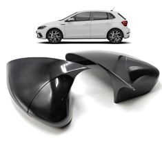 Capace Oglindă Batman DPTuning VW Polo MK6 2018&ndash;2021 Negru Lucios, ABS de Calitate, Montaj Rapid