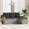 vidaXL Set de canapele pentru grădină 4 pcs Gri deschis Rattan poli 3345992