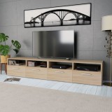 Comode TV 2 buc, PAL, 95x35x36 cm, culoarea stejarului
