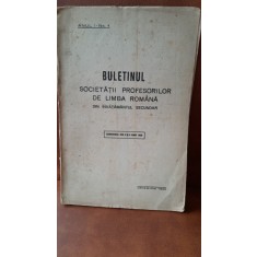 Buletinul Societatii Profesorilor de Limba Romana din Invatamantul Secundar nr.1 anul I