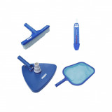 Cumpara ieftin Kit pentru piscina HECHT 061002, 4 piese, perie 25 cm, termometru, minciog pentru frunze, adaptor aspirare