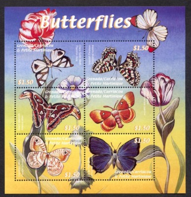 GRENADA CARRIACOU 2000 FAUNA INSECTE FLUTURI foto