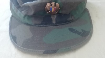 M1 7 - Sapca militara - cu emblema metalica - mozaic foto