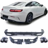 Difuzor spate cu tevi de esapament cu aspect sportiv, potrivit pentru Mercedes E Coupe C238 cu linia de design A Performance AutoTuning