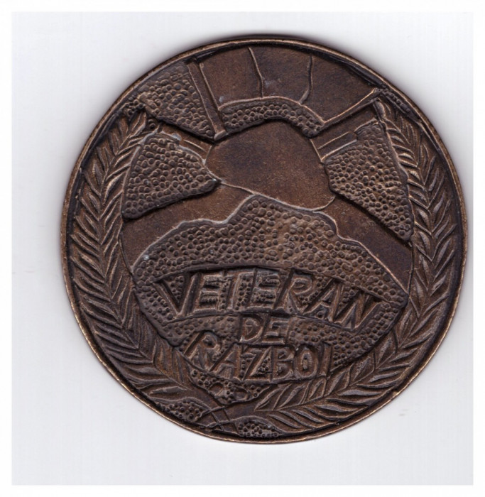 Medalia/placheta Veteran de razboi - 10 ani Asociatia Nationala a Veteranilor