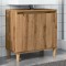 Gossi dulap de chiuveta, stejar artizanal, 58x33x60 cm lemn prelucrat