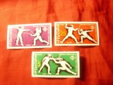 Serie Bulgaria 1986 - Sport - Scrima Campionat Mondial Sofia ,3 valori