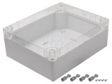 Carcasă universală gri IP65 ELEKTRO-PLAST NASIELSK EPN-2723-01, capac transparent, serie INDUSTRIAL, IK07, 253x313x115 mm