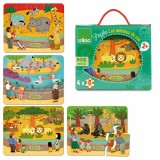 4 puzzle - animale de la ZOO, Vilac