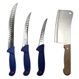 Cumpara ieftin Set cutite profesionale de macelarie, transat, dezosat, filetat, 3 cutite, satar, otel carbon