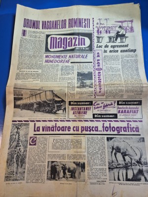 ziarul magazin 16 ianuarie 1964 - monumente naturale din hunedoara,articol orasul bucuresti,drumul vagoanelor romanesti foto