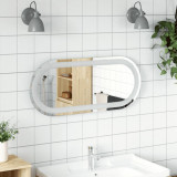 Oglinda de baie cu LED, 70x30 cm, ovala GartenMobel Dekor, vidaXL