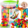 Set de blocuri creative pentru constructie, 200 elemente, MalPlay, 108218