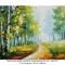 Tablou 3D peisaj din natura pictat manual in cutit, Calmitate, 70x50cm ulei pe panza, Superb