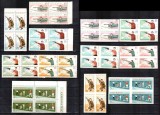 Romania 1965, LP 608 + a, Campionatele de tir, dant + nedant, blocuri de 4, MNH!, Sport, Nestampilat