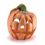 Cumpara ieftin Dovleac Halloween teracota portocalie verde &Oslash; 9 cm x 11 H
