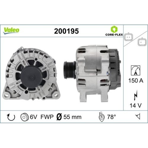 Valeo Generator / Alternator Valeo Core-Flex