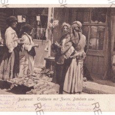 2491 - BUCURESTI, Market, Romania - old postcard, CENSOR - used - 1918