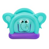 Centru de joaca pentru copii Bestway, confectionat din PVC, gonflabil, 203 x 155 x 135 cm, in forma de elefant, verde si mov