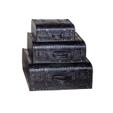 Cumpara ieftin Set 3 cutii depozitare Valize, mdf piele ecologica 28 x 16 x 10 cm, 40 x 23 x 15 cm, 45 x 31 x 18 cm