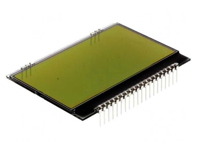 Afișaj LCD grafic 128x64 galben-verde 20 PIN