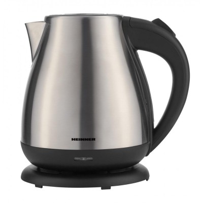 Fierbator electric Heinner, 2200 W, 1.7 l, filtru lavabil, inox, Argintiu/Negru foto
