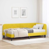 Cumpara ieftin Cadru de pat coltar Galben 90 x 200 cm Catifea