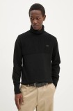 G-Star pulover de bumbac culoarea negru, cu guler, D25151-C868