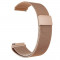 Curea otel, tip Milanese Loop, compatibila Samsung Galaxy Watch Active 2, telescoape Quick Release, Rose Gold