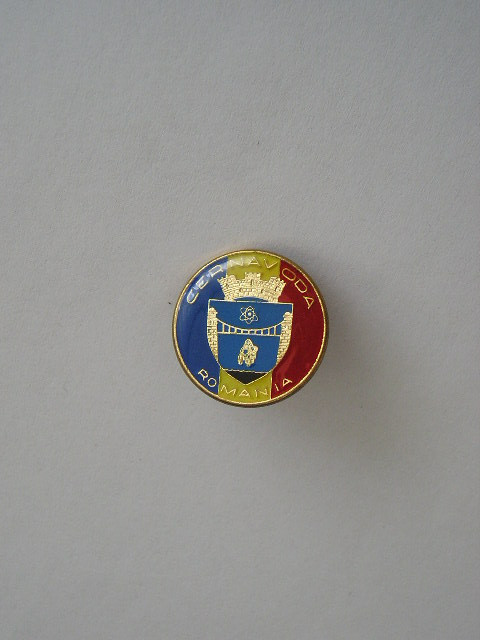 QW9 I 56 - Insigna - tematica heraldica - stema orasului Cernavoda