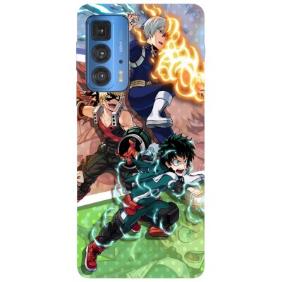 Husa compatibila cu Motorola G20 model My hero Academia Team Battle, Silicon, TPU, Viceversa foto