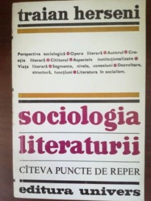 Sociologia literaturii- Traian Herseni foto