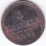 Cumpara ieftin 2. Austria 1 Kreuzer Creitar Krajczar 1851 A Viena, Europa, Cupru (arama)