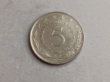 M3 C50 - Moneda foarte veche - Jugoslavia - 5 dinari - 1980