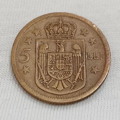 ROM&amp;Acirc;NIA - 5 LEI - 1930 KN - starea care se vede (M9) foto