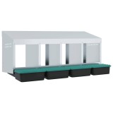 Cumpara ieftin Cuibar pentru gaini cu 4 compartimente, montat pe perete, otel galvanizat