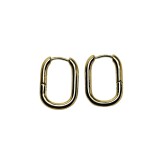 Cercei dreptunghiulari placati cu aur