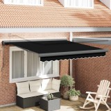 Cumpara ieftin Cortina Retractabila Negru 300 x 250 cm Stofa si Metal